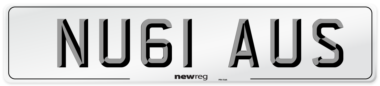 NU61 AUS Number Plate from New Reg
